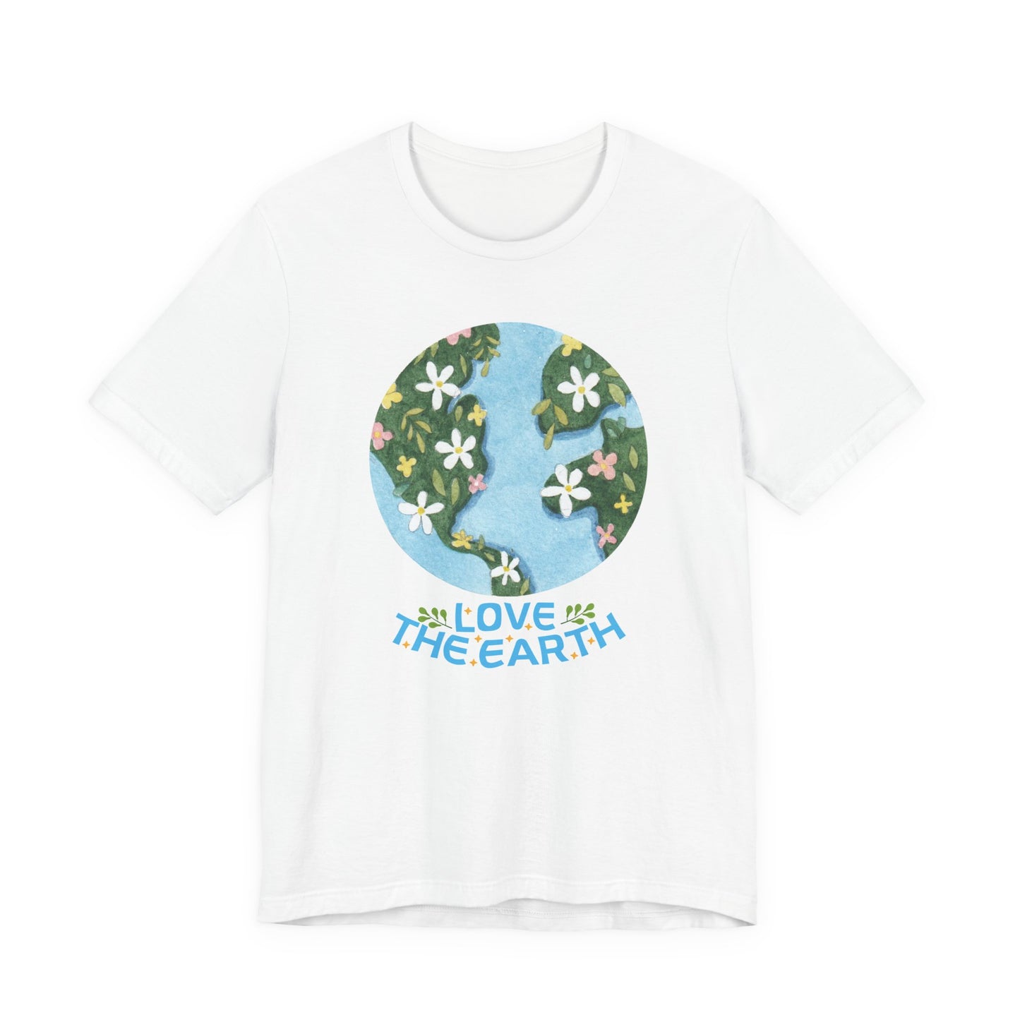 Love The Earth Floral Globe Tee — Eco-Friendly Earth Day T-Shirt