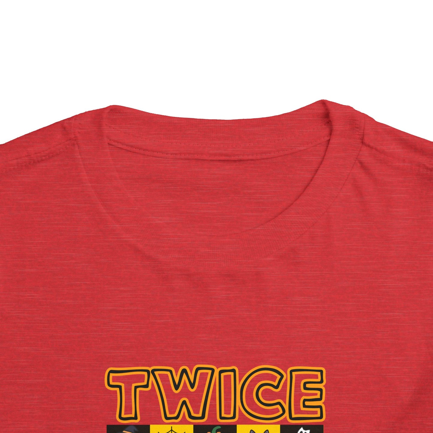 Twin Toddler Halloween Shirt — "Twice As Nice" Cute Character Grid Graphic (2 to 5 years)