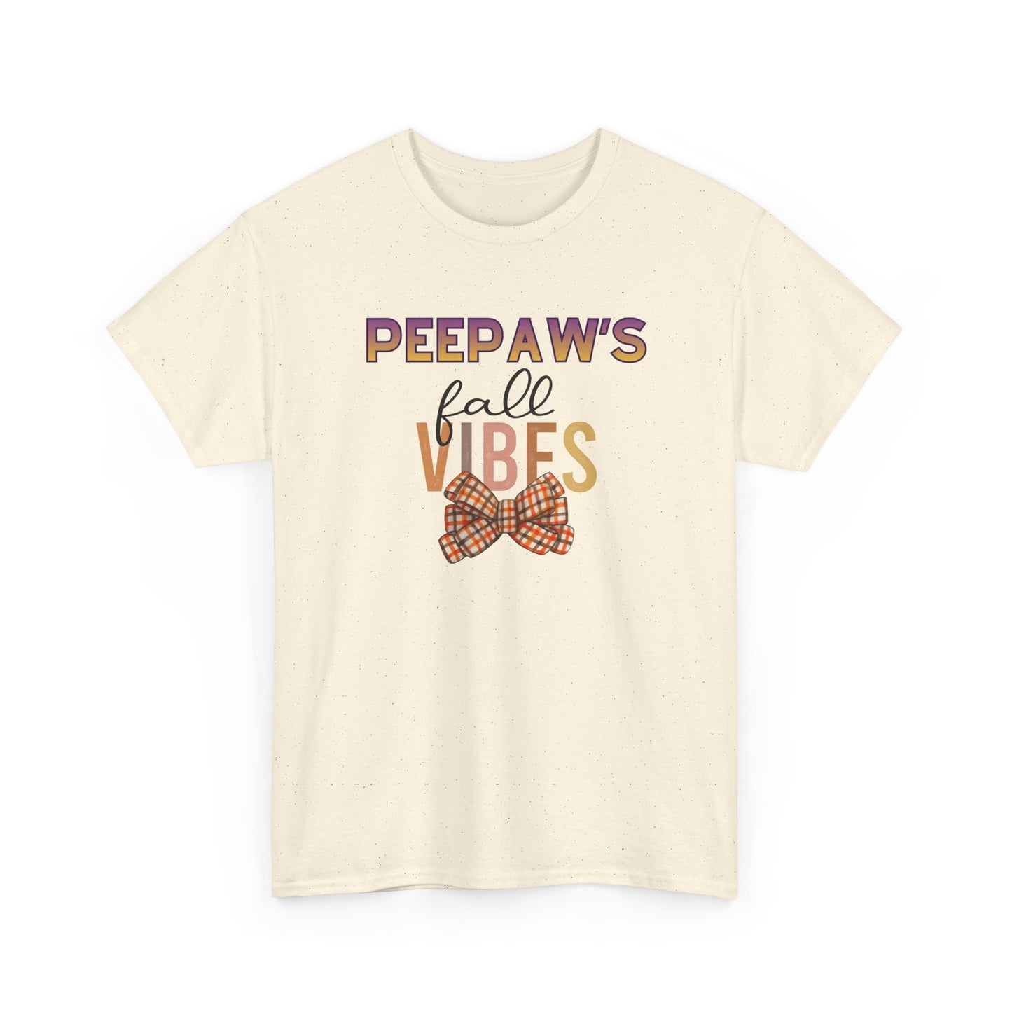 Pepaw's Fall Vibes T-Shirt — Grandpa Autumn Plaid Bow Tee