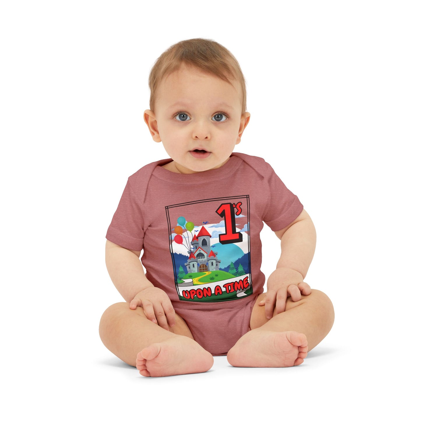 1st Birthday Baby Bodysuit "Once Upon a Time" Adorable Twin/ Triplet Matching Outfits | Infant One Piece | Party Attire