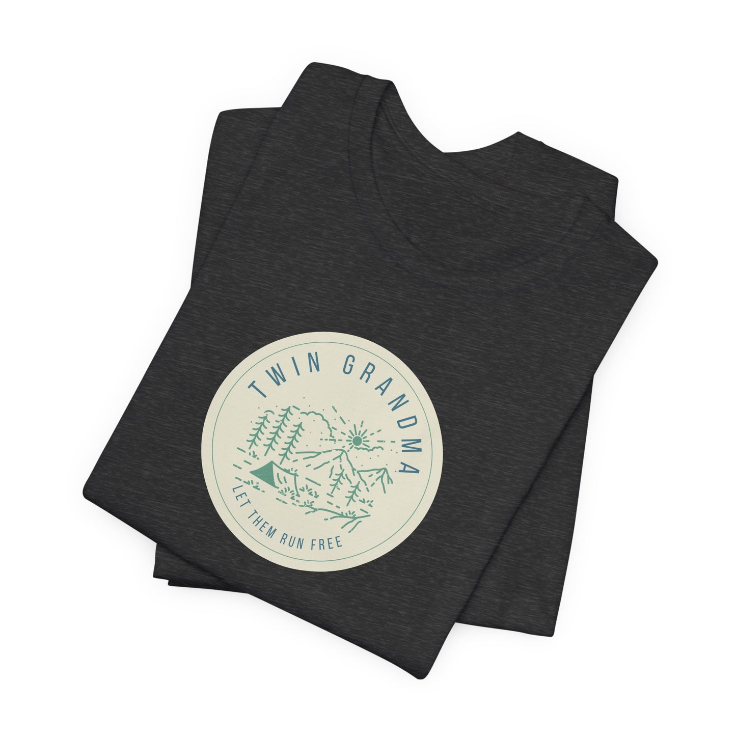 Twin Grandma-Let them run free-Vintage Camp Logo Shirt