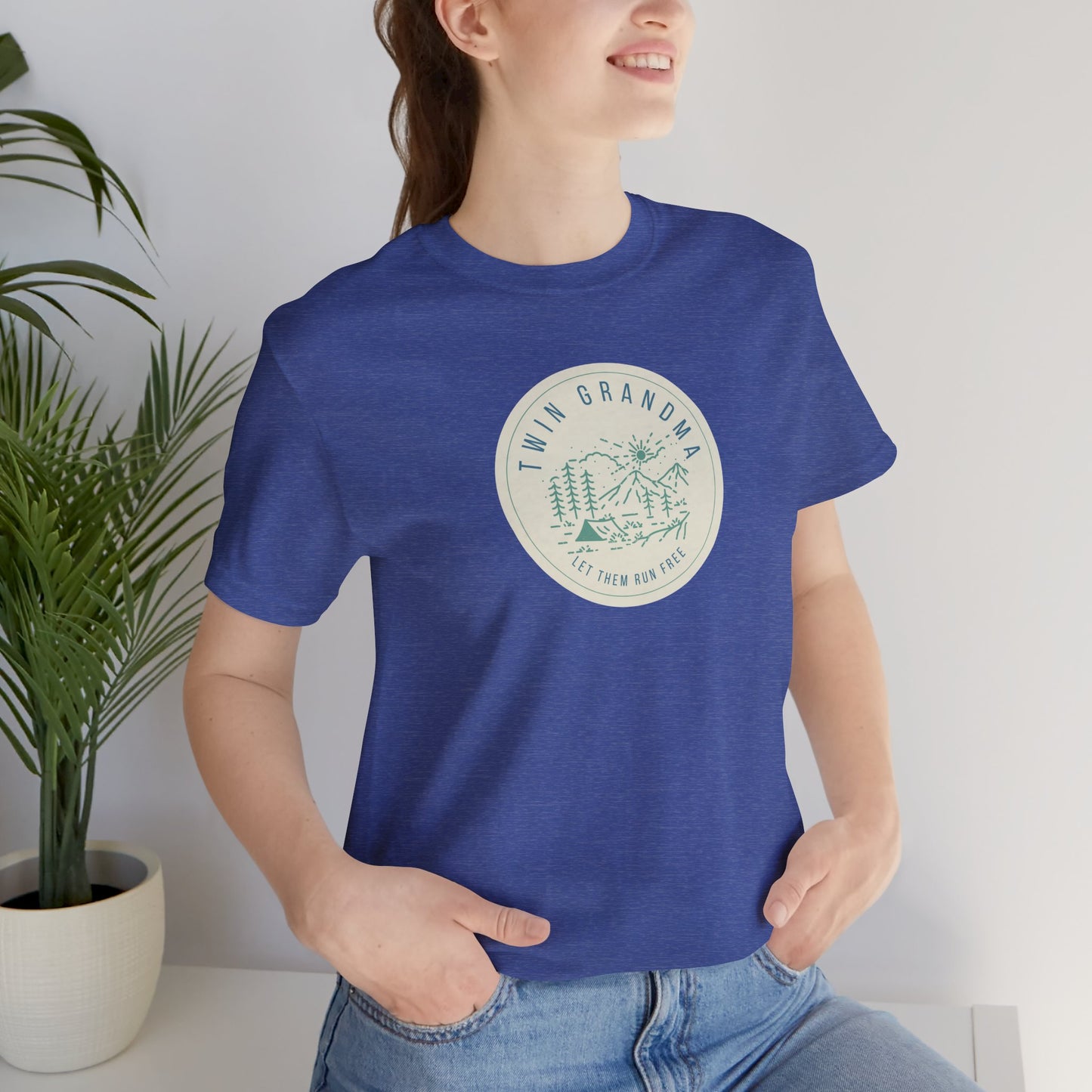 Twin Grandma-Let them run free-Vintage Camp Logo Shirt