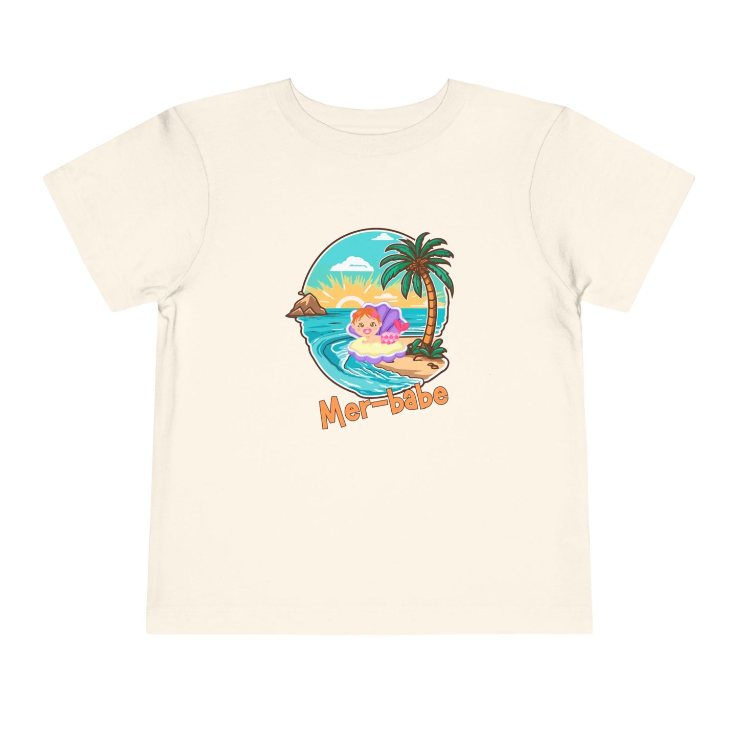 Mer-Babe- Mermaid Toddler Tee - Cute Beach Vibes for Little Ones