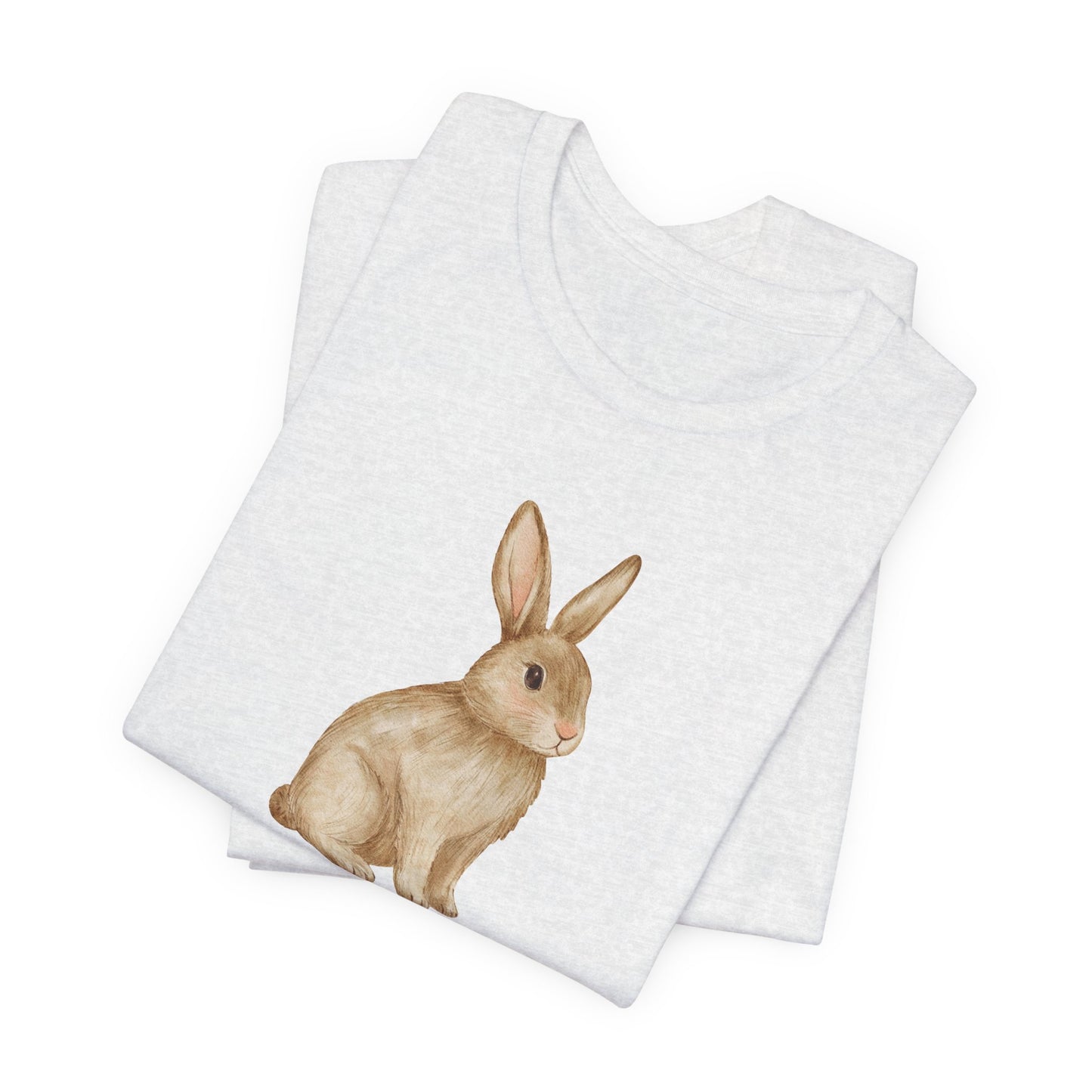 Hello Spring Bunny T-Shirt — Cute Watercolor Rabbit Spring Tee