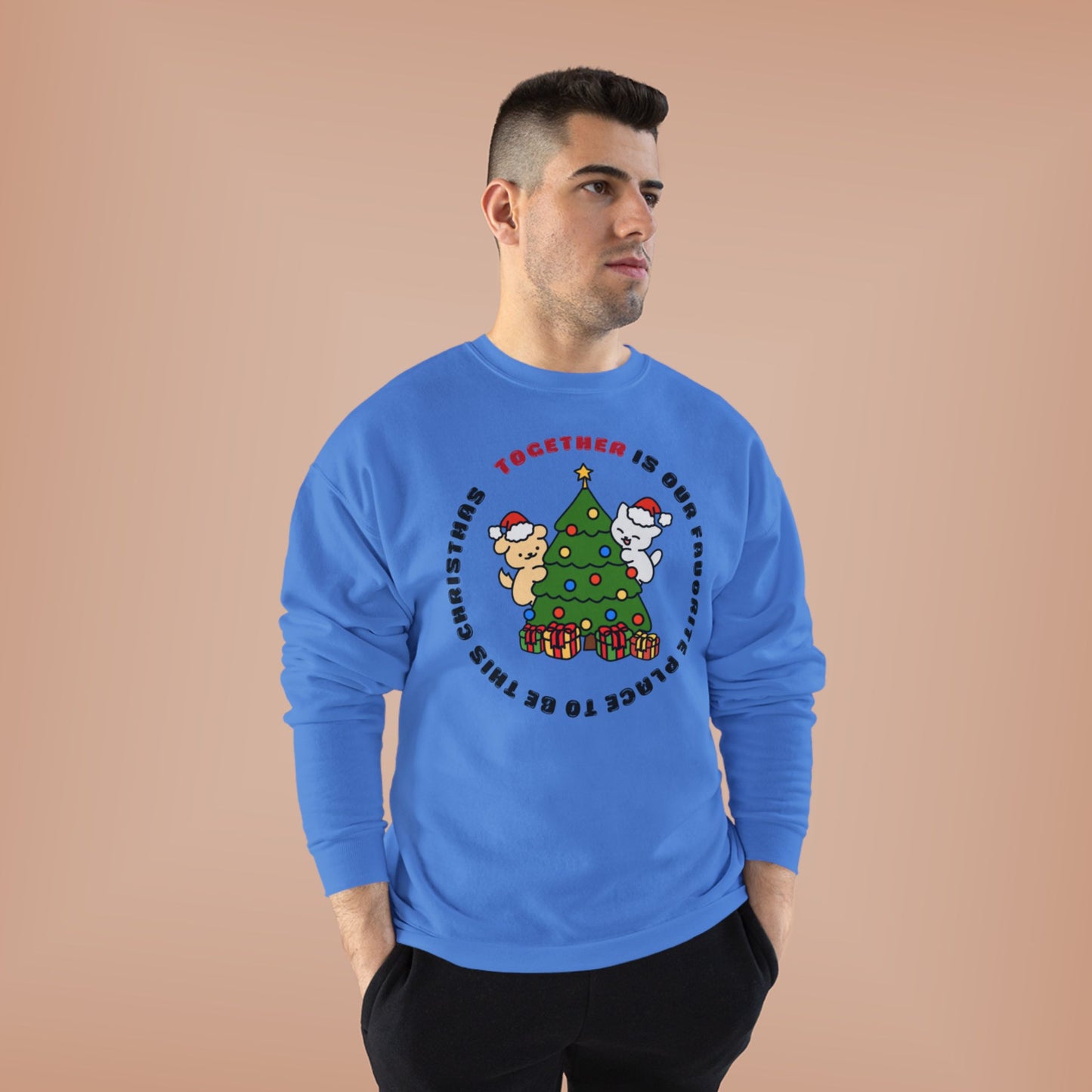 Matching Family Christmas Sweatshirt — "Together is Our Favorite Place to Be" Unisex Holiday Pullover