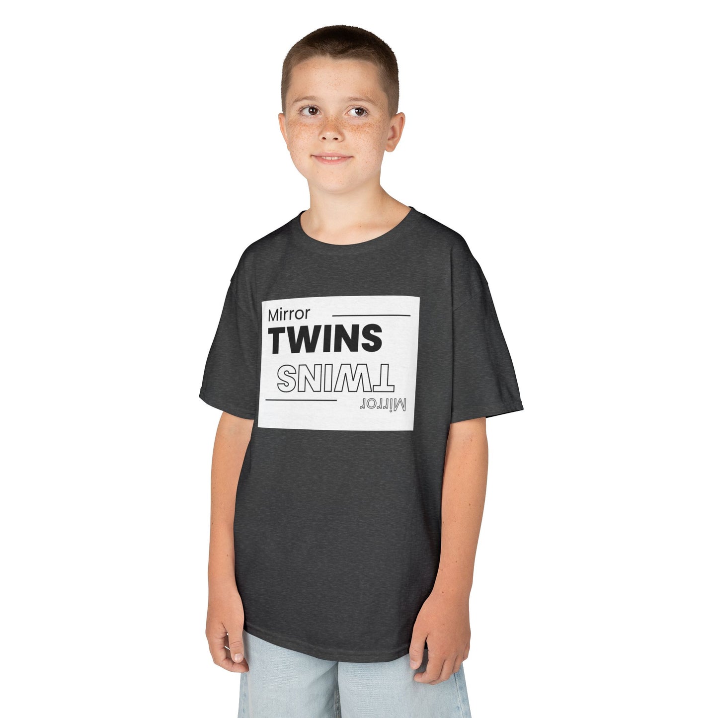 Mirror Twins Kids T-Shirt - Fun Mirror Design for Siblings