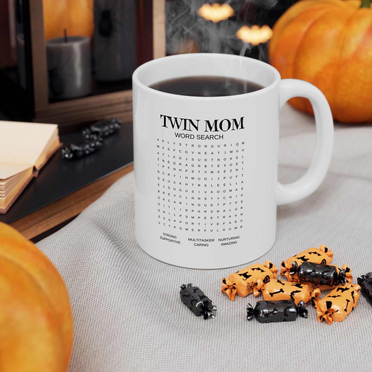 Twin Moms Word search Ceramic Mug