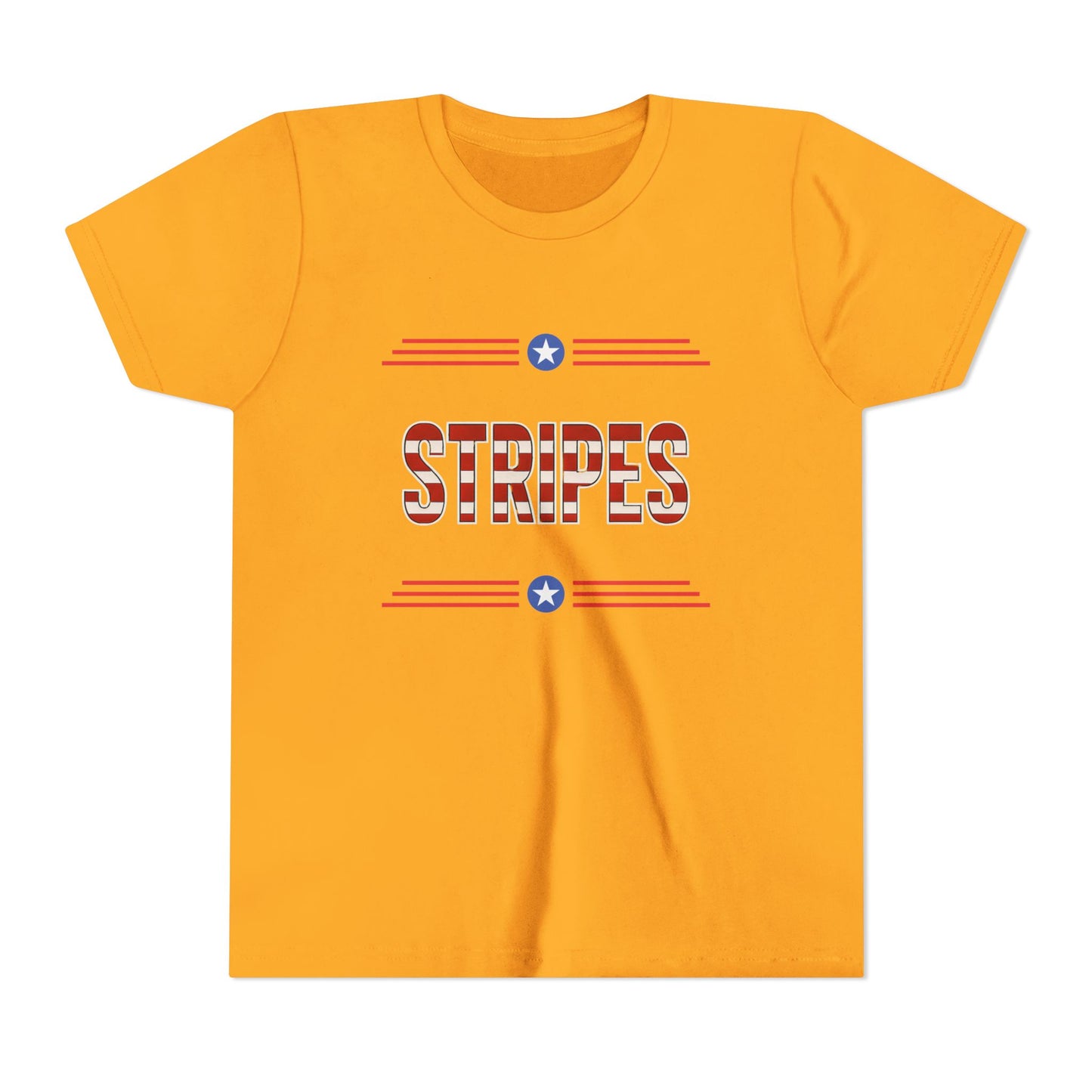 Youth Tee — "Stripes" Patriotic Kids T-Shirt (Red, White & Blue)