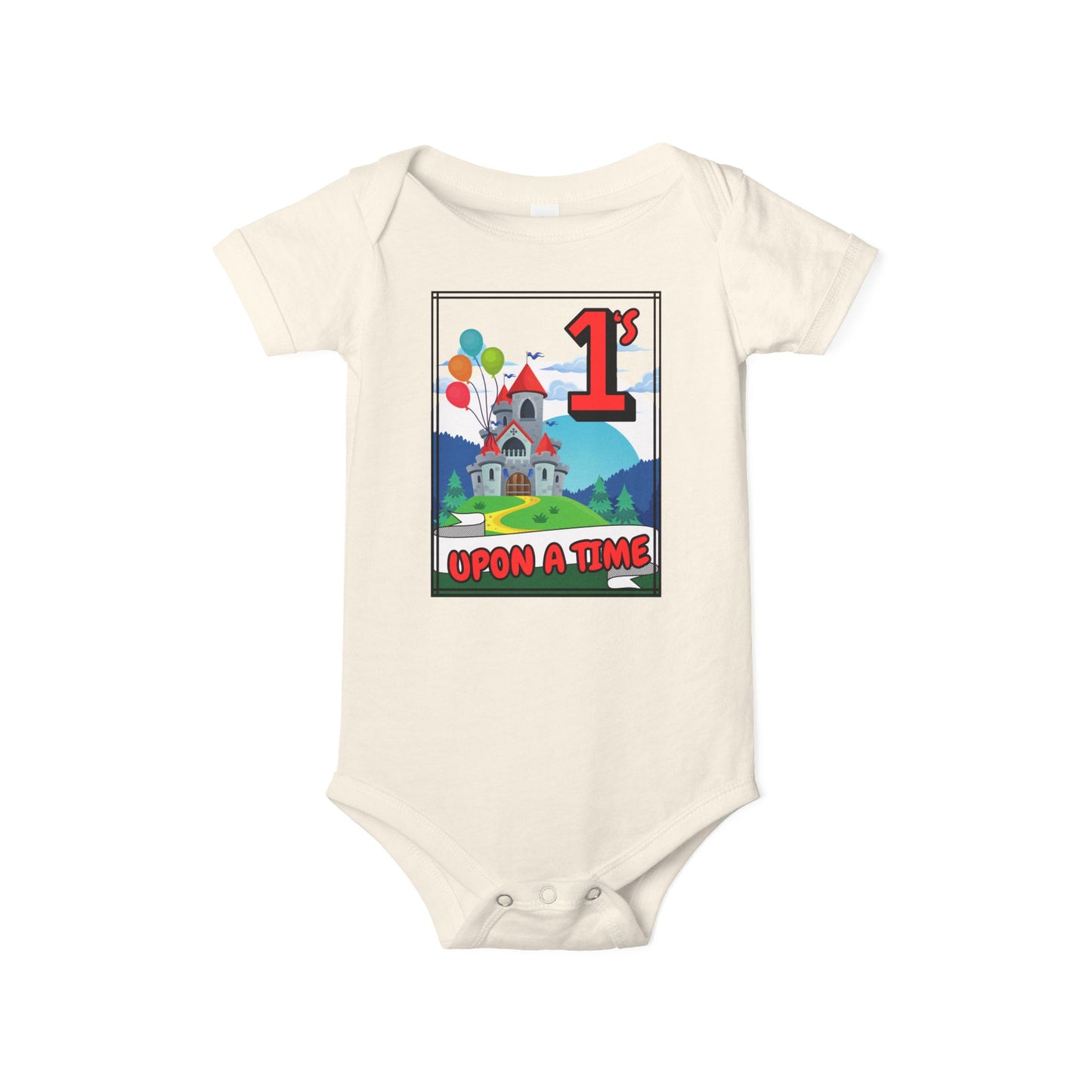1st Birthday Baby Bodysuit "Once Upon a Time" Adorable Twin/ Triplet Matching Outfits | Infant One Piece | Party Attire