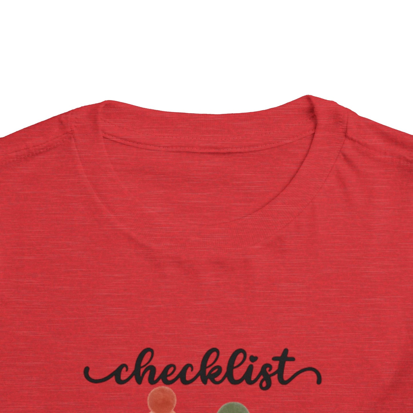 Toddler Tee - 'Twin Checklist' Winter Hat & Mittens Graphic