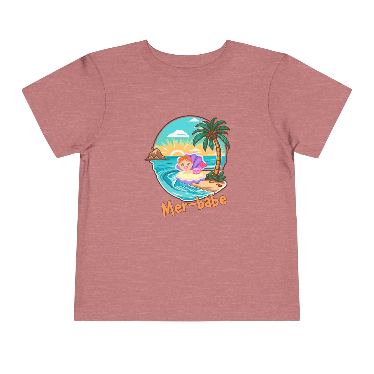 Mer-Babe- Mermaid Toddler Tee - Cute Beach Vibes for Little Ones