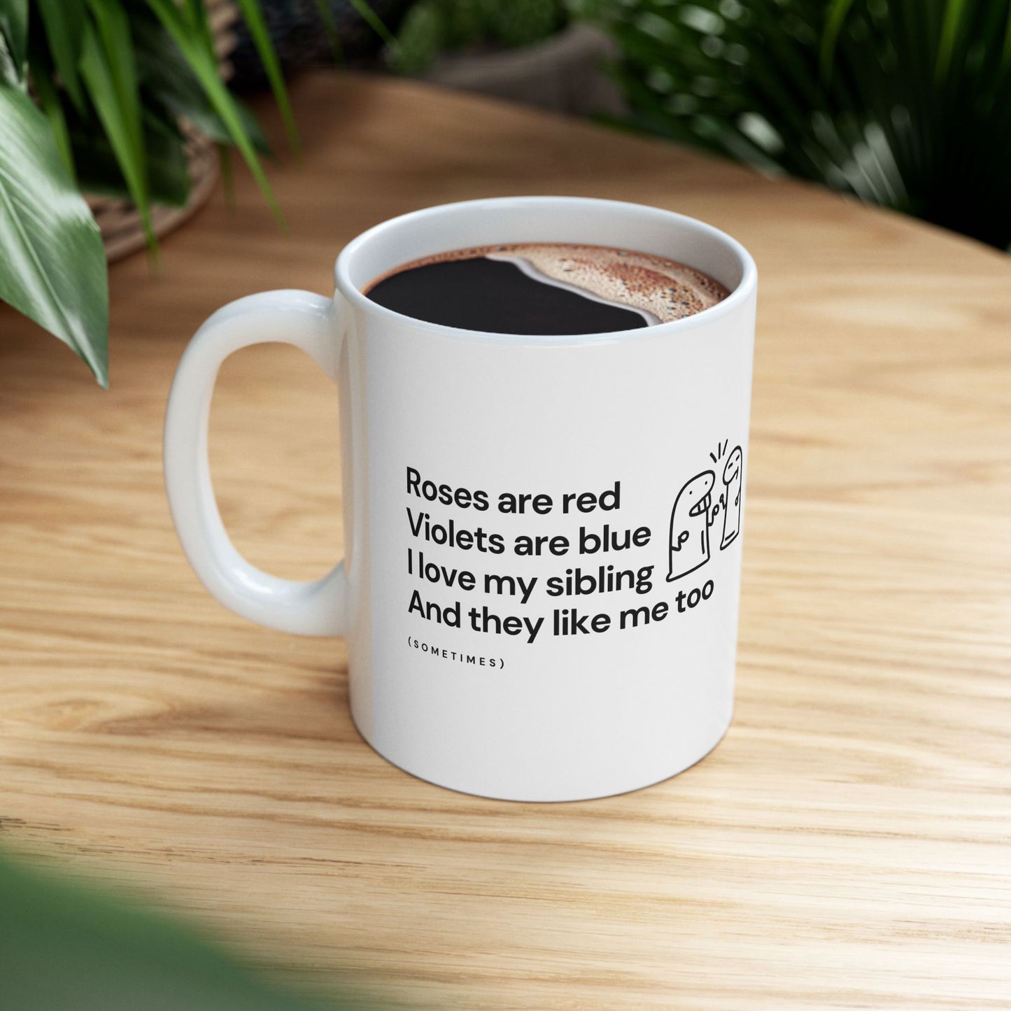 Gender Neutral Sibling Coffee Lover Funny Ceramic Mug — Gift