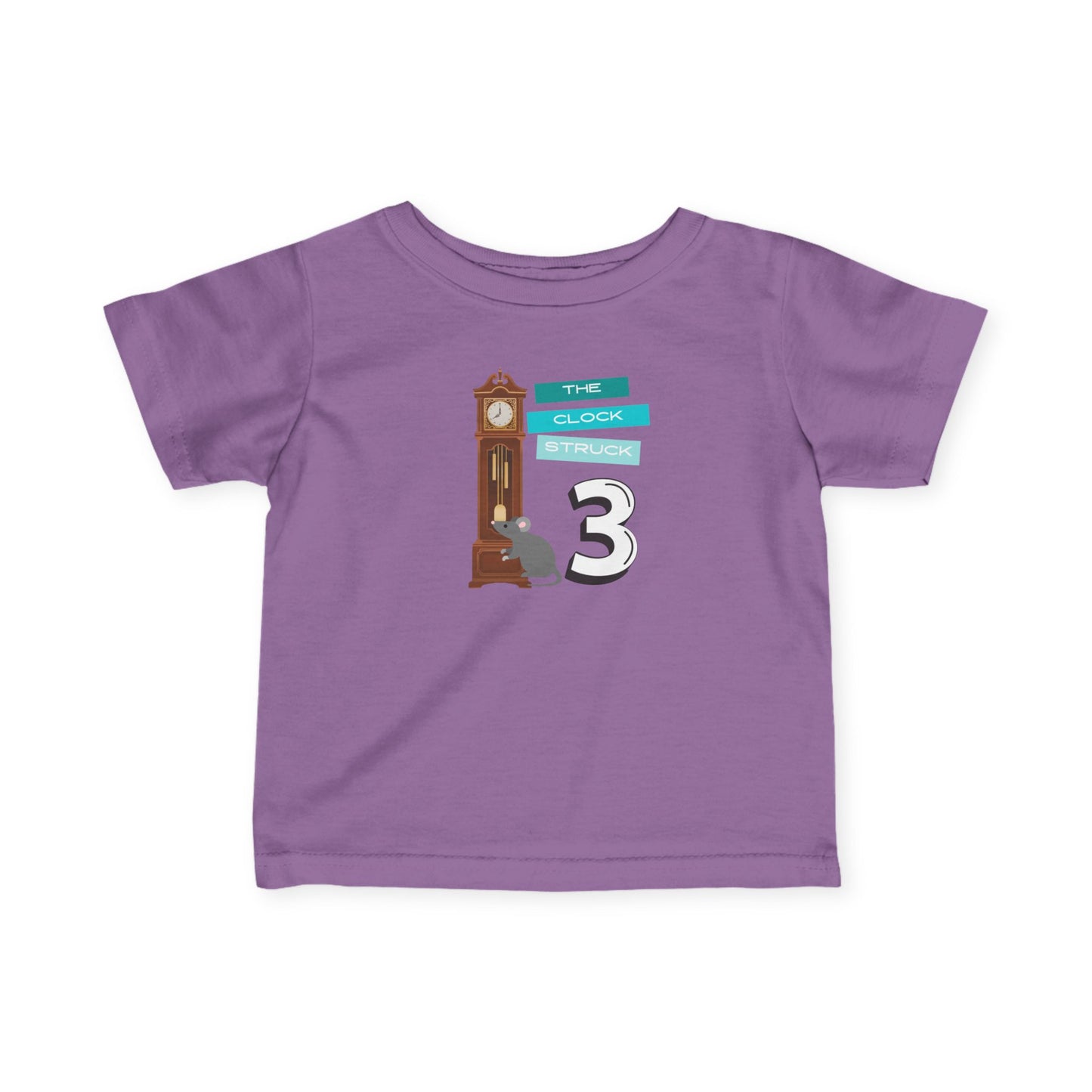 Baby/Toddler Nursery Rhyme Tee — “The Clock Strikes 3” Costume Party Event- Family Matching
