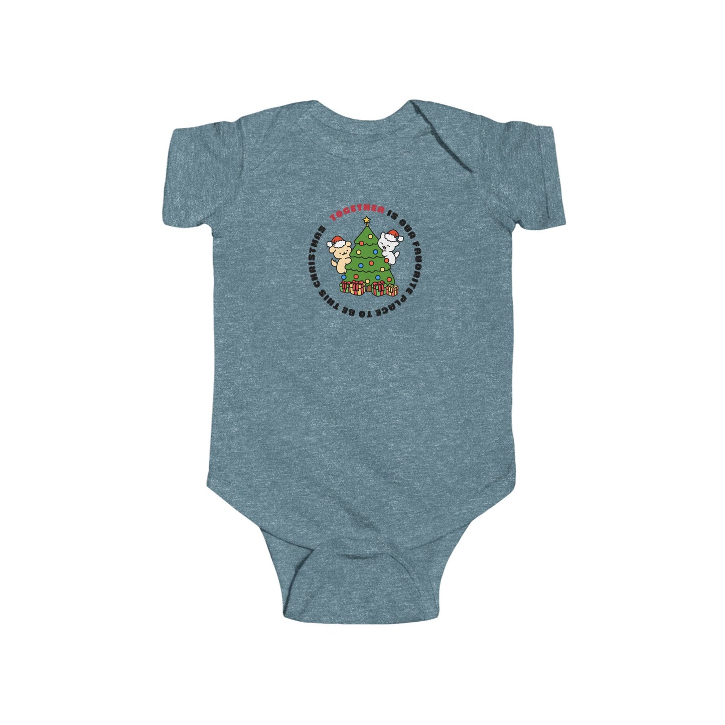 Baby Christmas Bodysuit - "Together is My Favorite Place" Holiday Infant Onesie