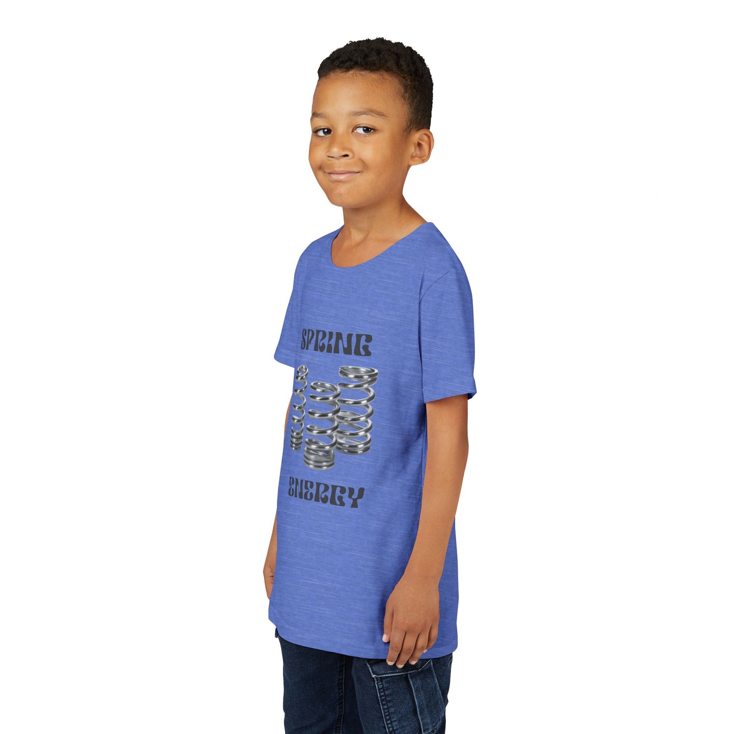 Spring Energy Unisex Youth T‑Shirt — Kids Graphic Tee with Coil Springs Design