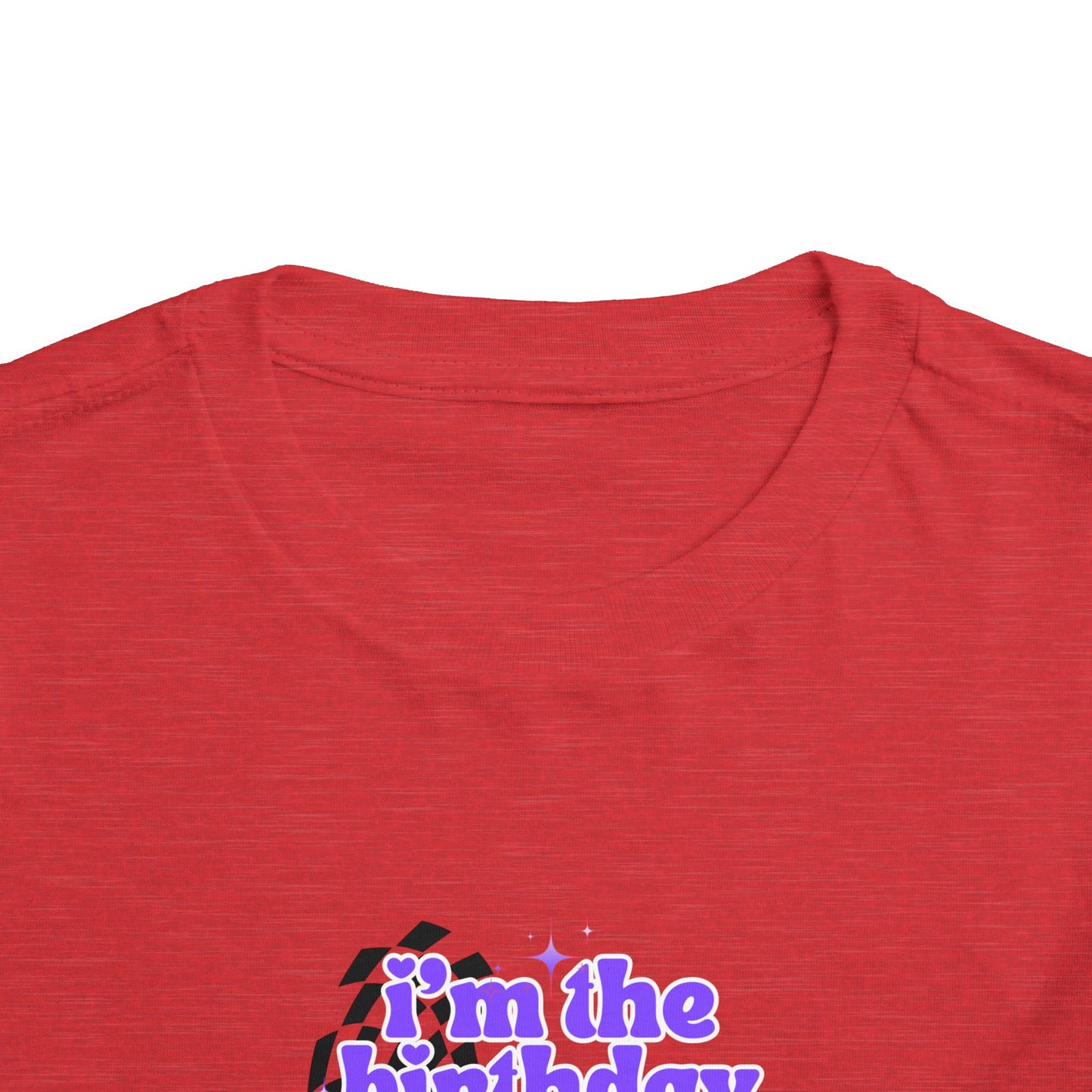 Birthday Boy Kids 2 to 5 Years Tee — 'I'm the Birthday Boy' Purple Racing Design