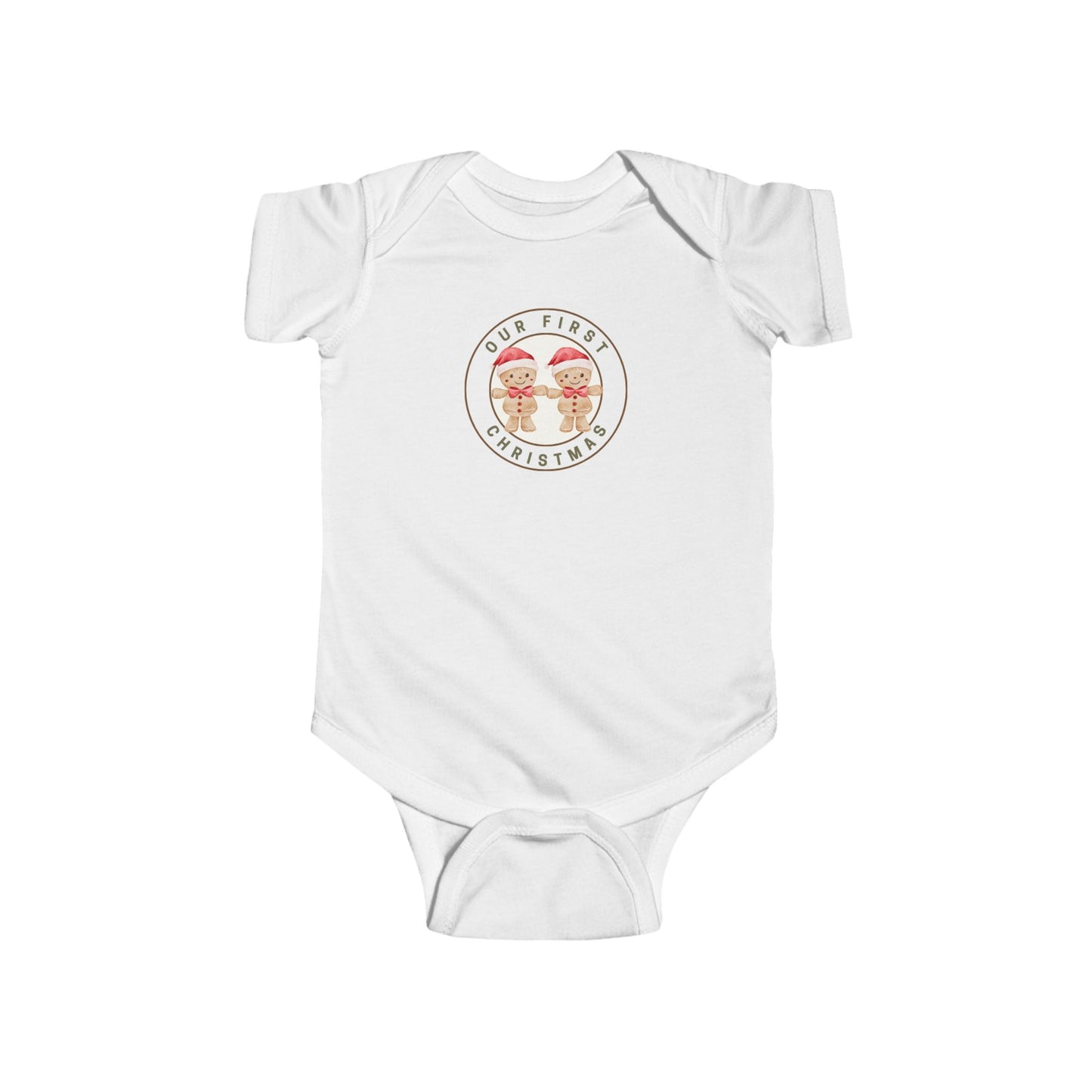 Twin Boys First Christmas Gingerbread Men Onesie