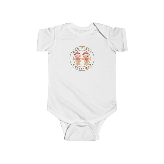 Twin Boys First Christmas Gingerbread Men Onesie