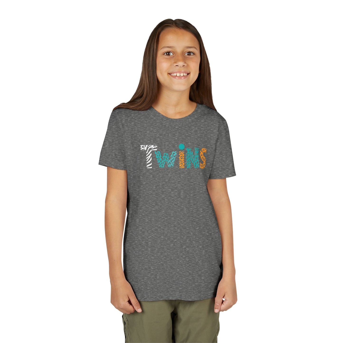 Teen/Pre-Teen "Twins" - Colorful Animal Print Kids T-Shirt