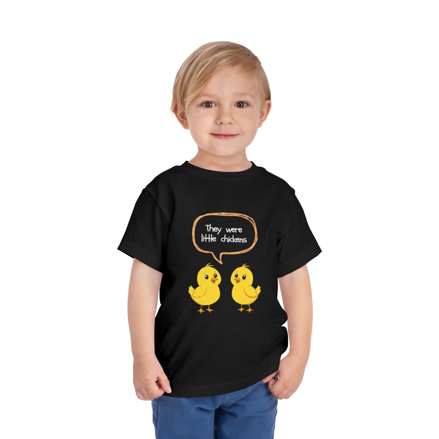 Toddler Tee — Cute Chick Cartoon "They Were Little Chickens" Easter Shirt
