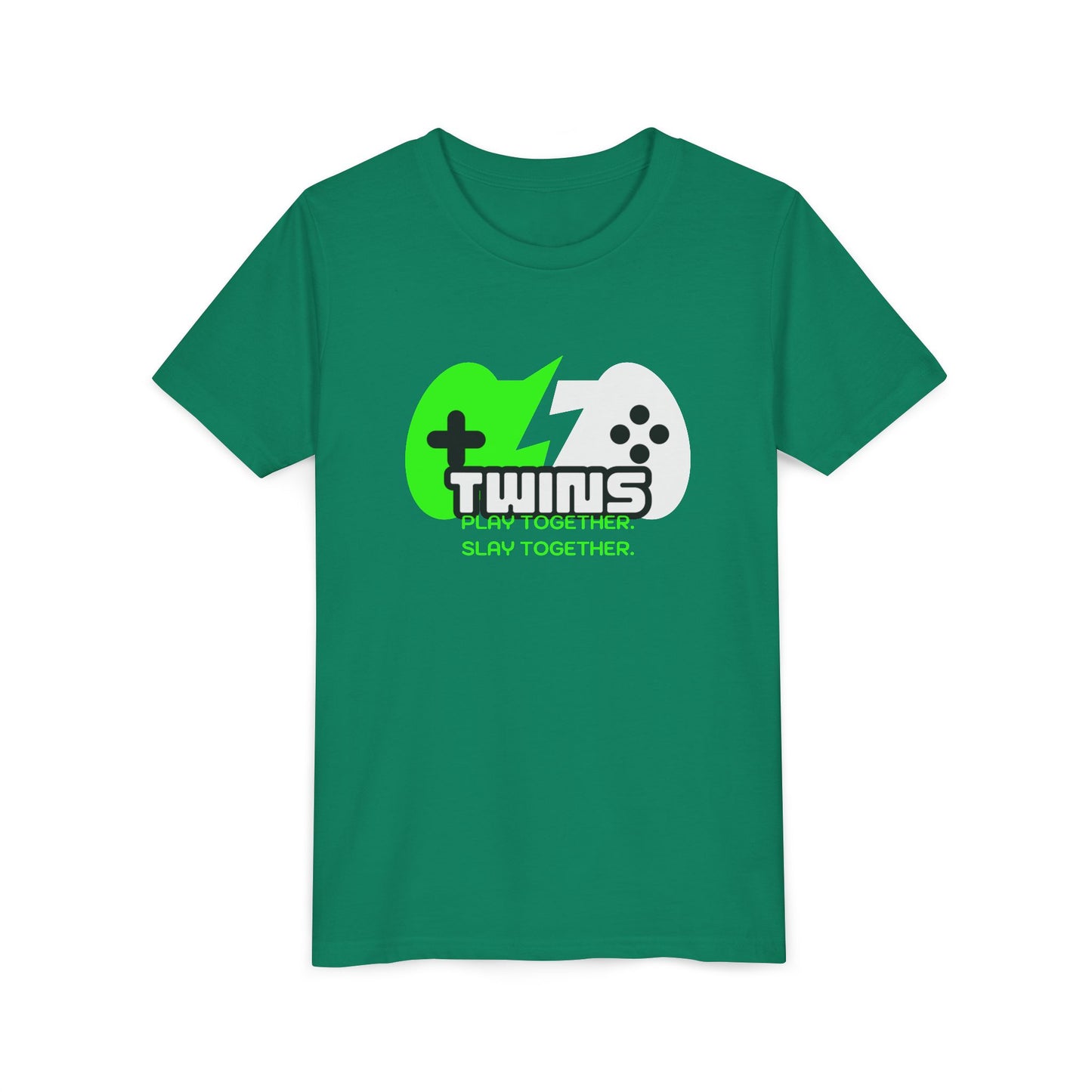 Teen Twins Gaming Tee — "Twins: Play Together, Slay Together"