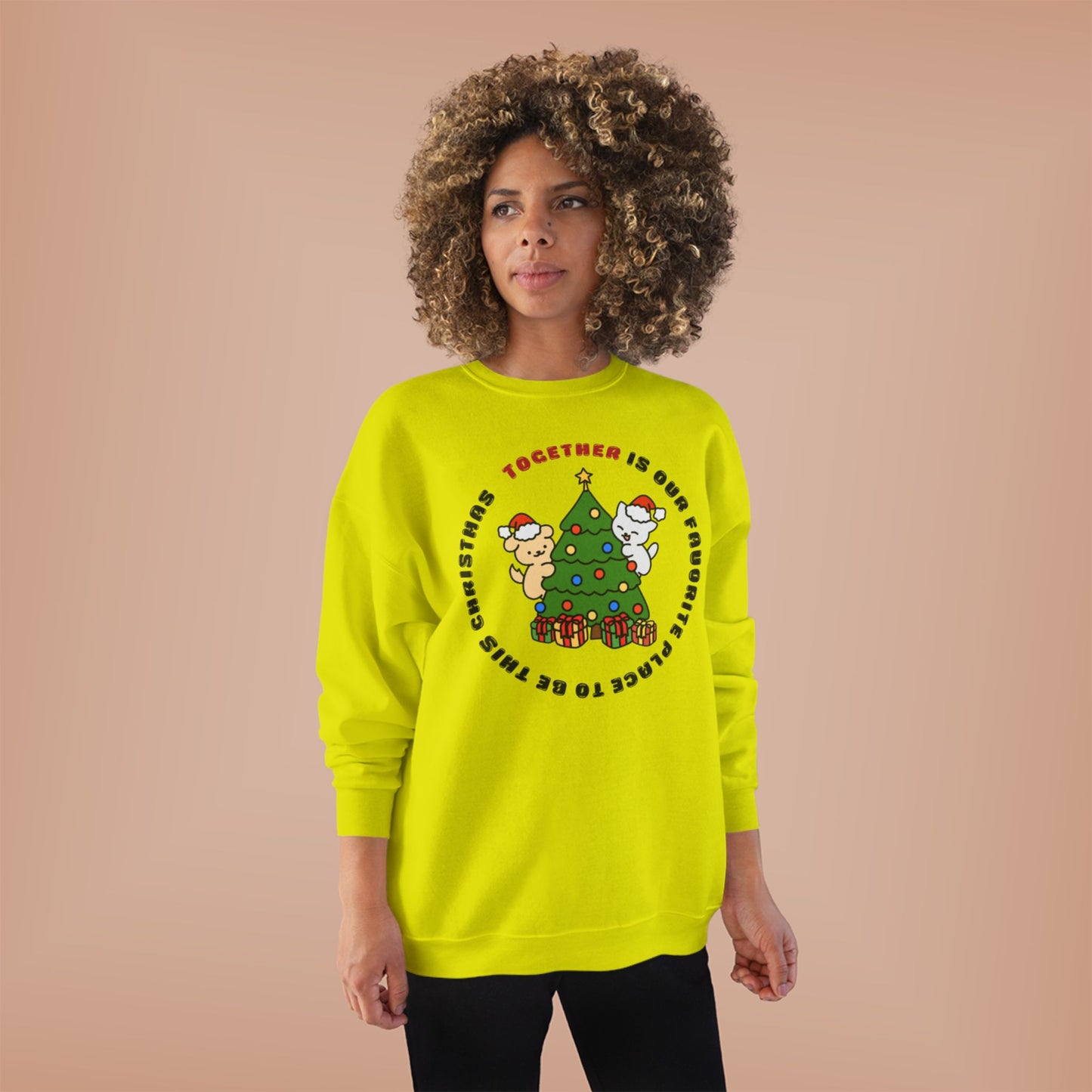 Matching Family Christmas Sweatshirt — "Together is Our Favorite Place to Be" Unisex Holiday Pullover