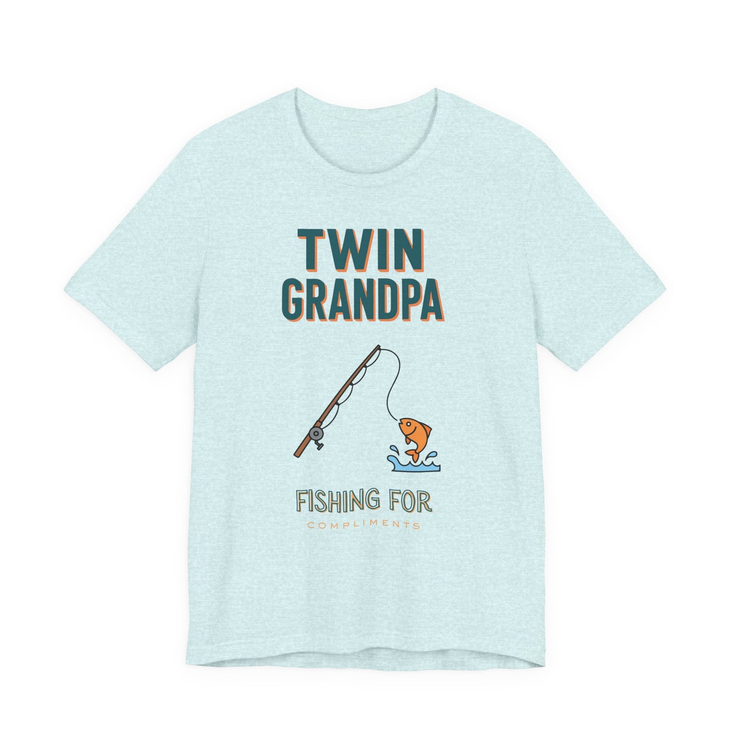 Twin Grandpa Fishing Tee — "Fishing For compliments" Grandfather Gift