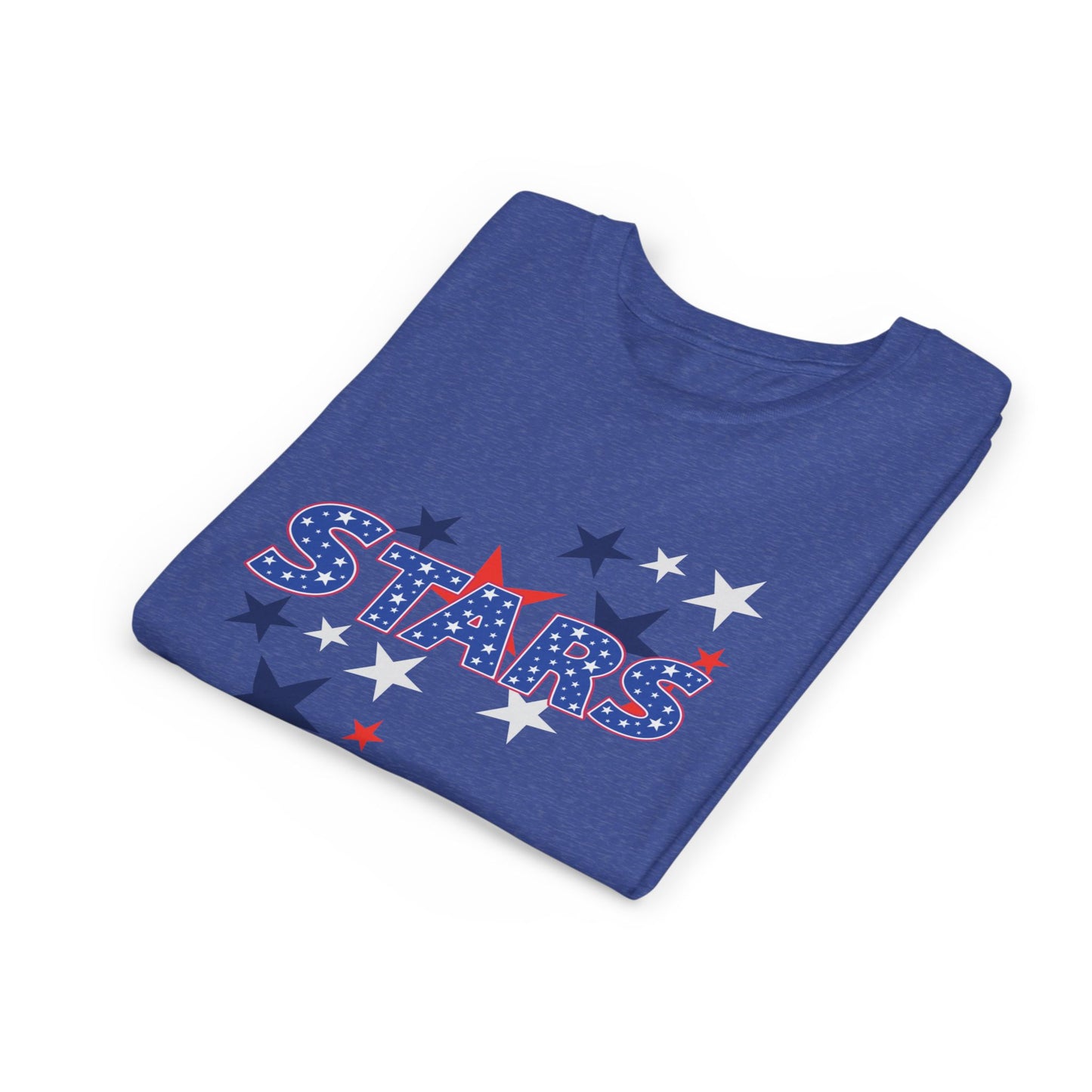 4th July -Youth Stars Tee - Patriotic Red White Blue Kids Shirt
