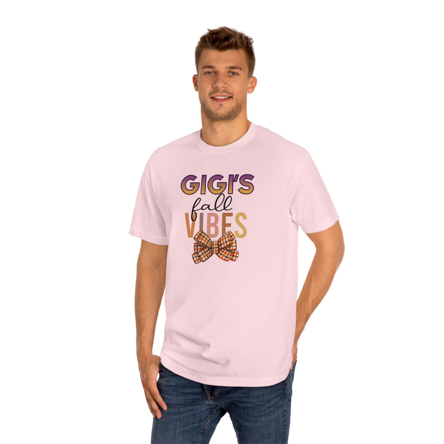 Gigi's Fall Vibes Tee — Plaid Bow Grandma Autumn Shirt