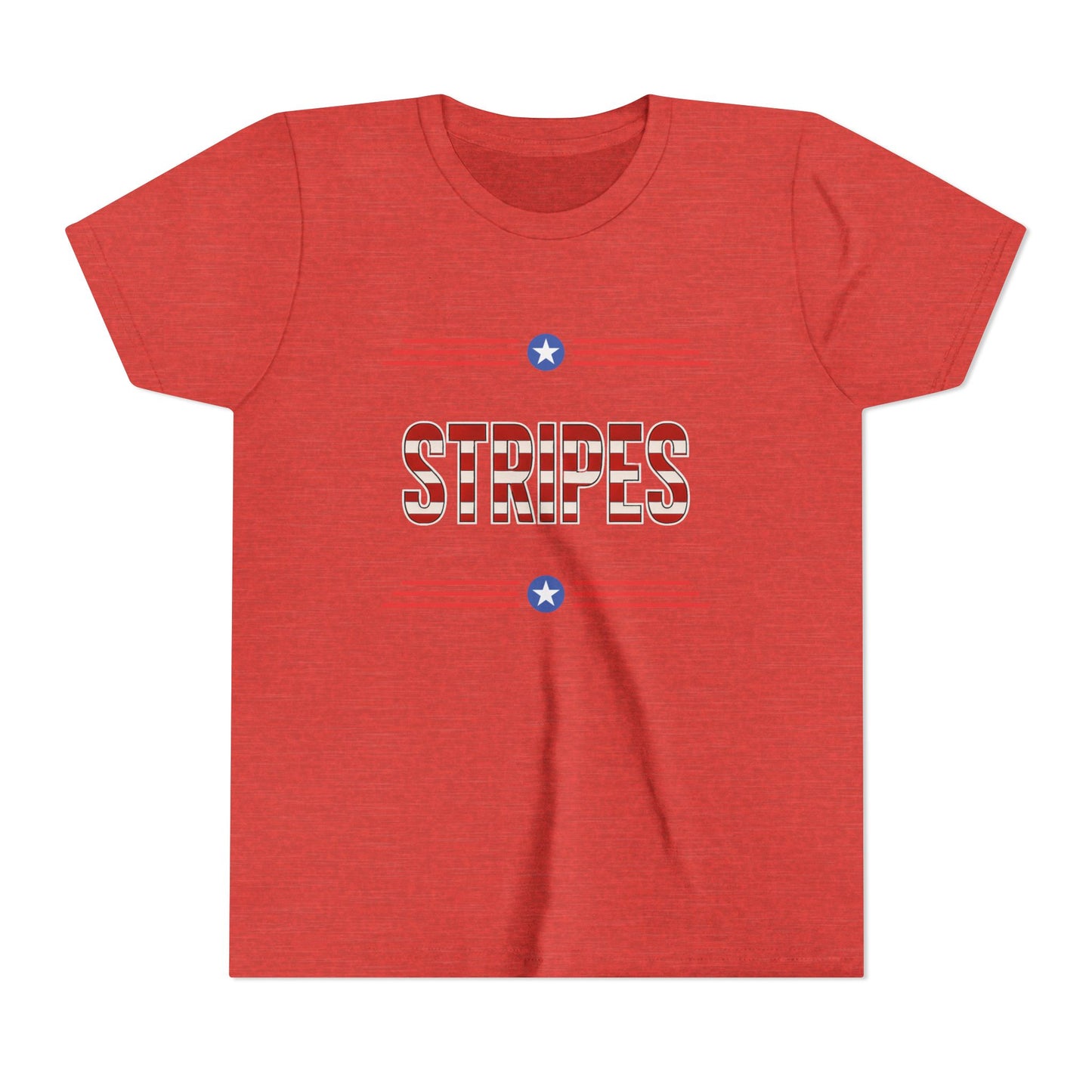 Youth Tee — "Stripes" Patriotic Kids T-Shirt (Red, White & Blue)