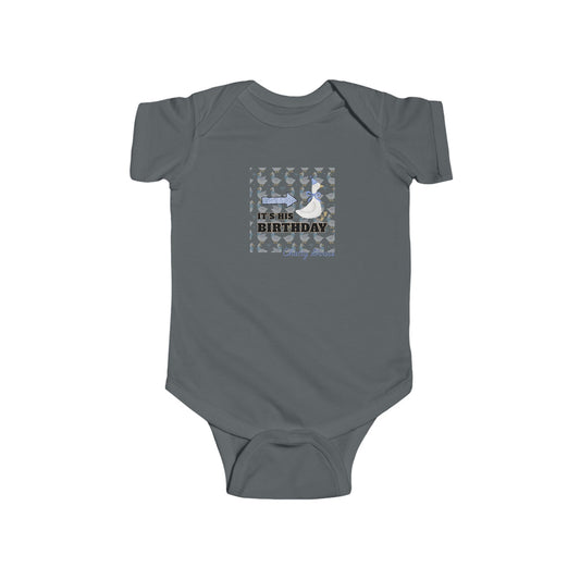 Twin boys Bodysuit — "It’s His Birthday" Chatty Goose- First Birthday Baby Onesie