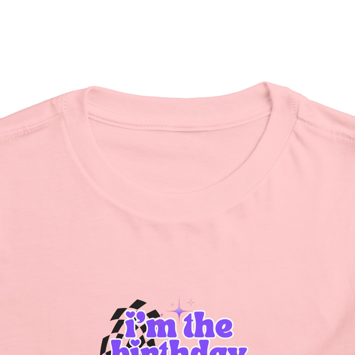 Birthday Boy Kids 2 to 5 Years Tee — 'I'm the Birthday Boy' Purple Racing Design