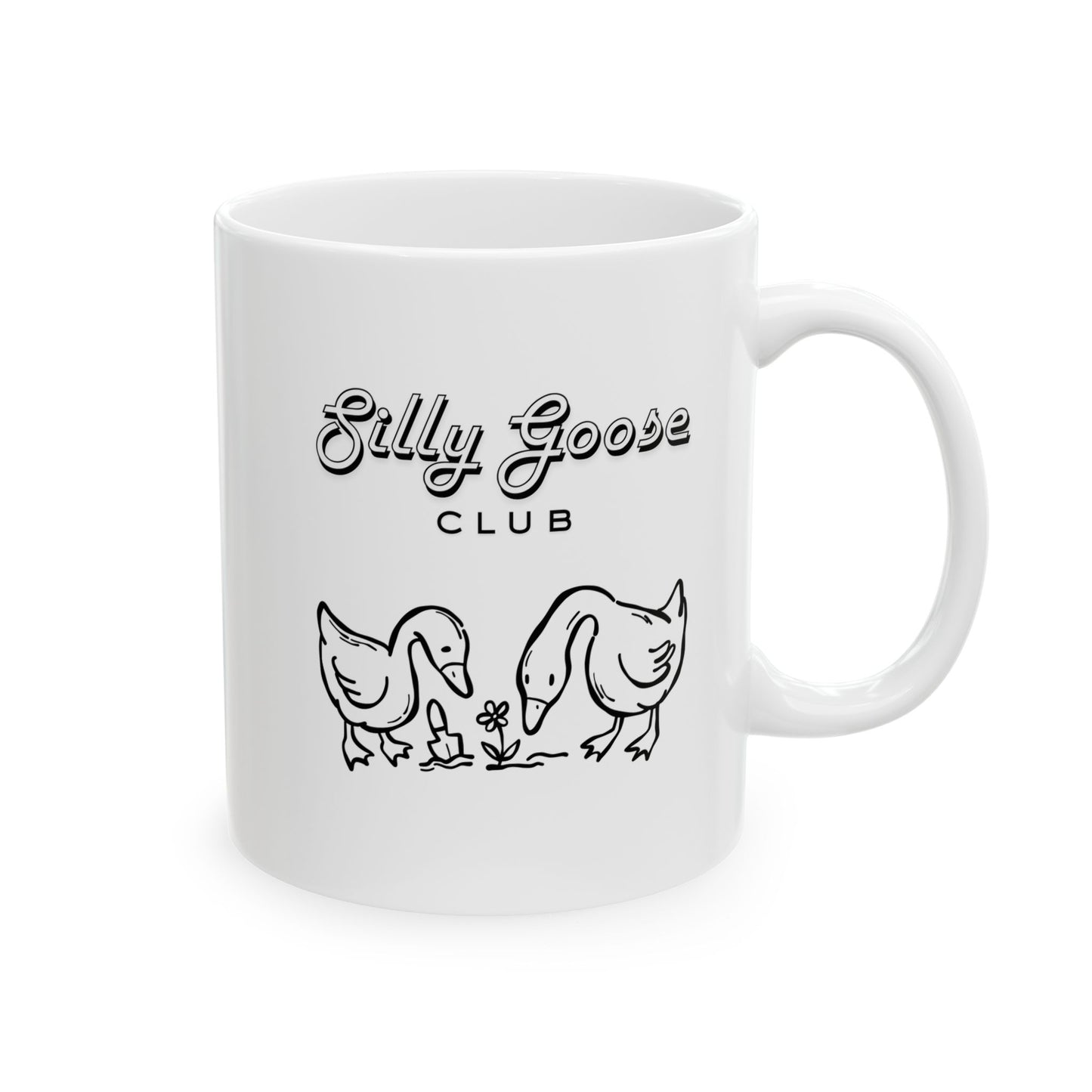 Silly Goose Mug — Cute Hand-Drawn Geese- Gift