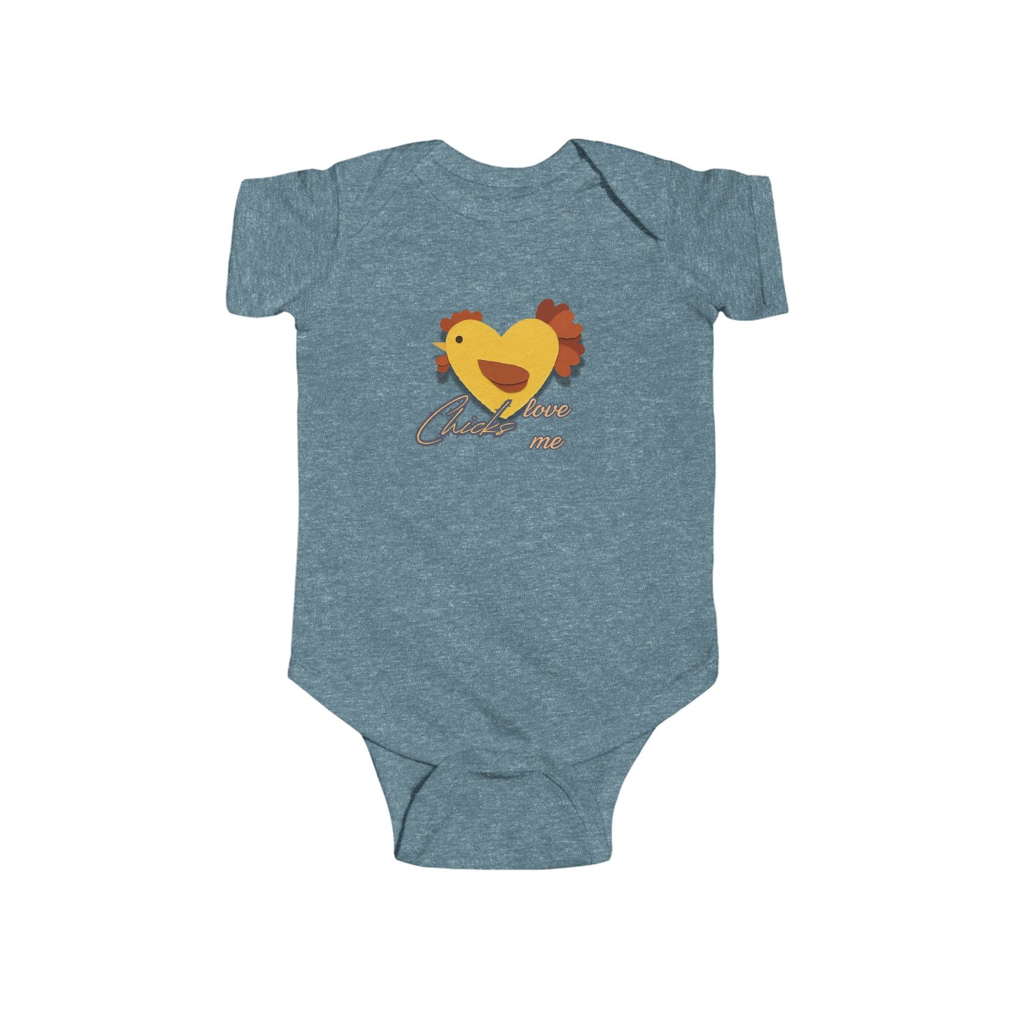 Baby Boy Bodysuit — Chicks Love Me- Retro Easter Clothing