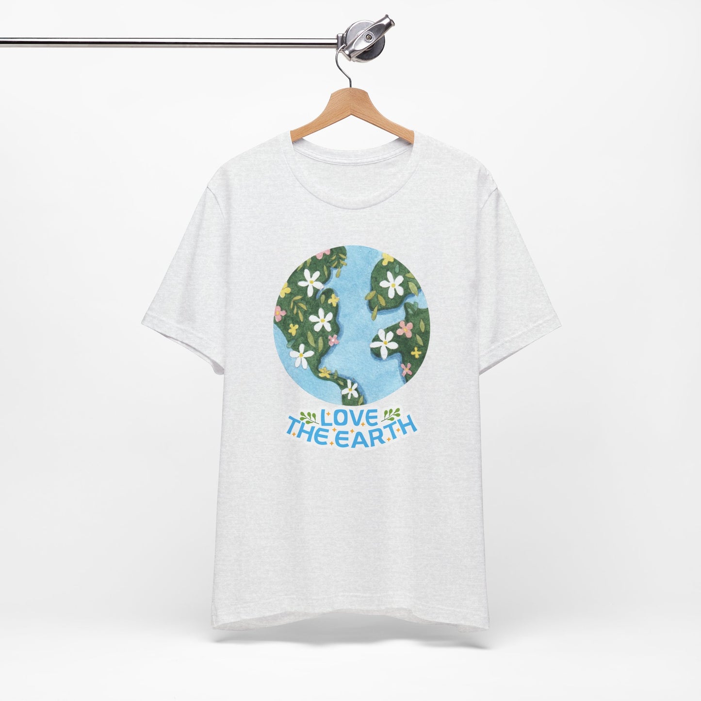 Love The Earth Floral Globe Tee — Eco-Friendly Earth Day T-Shirt