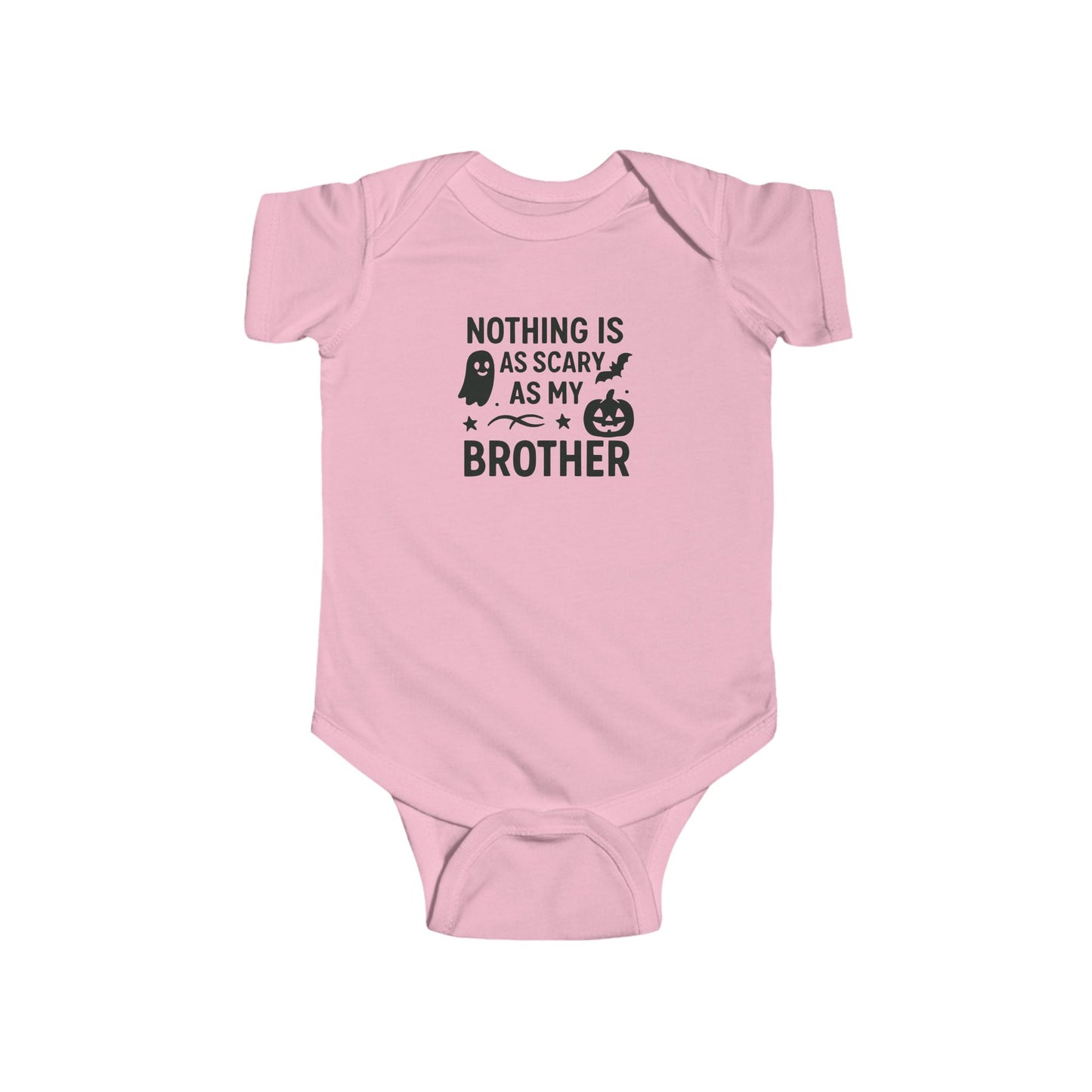 Baby Girl Bodysuit — "Nothing Is As Scary As My Brother" Halloween Baby Costume