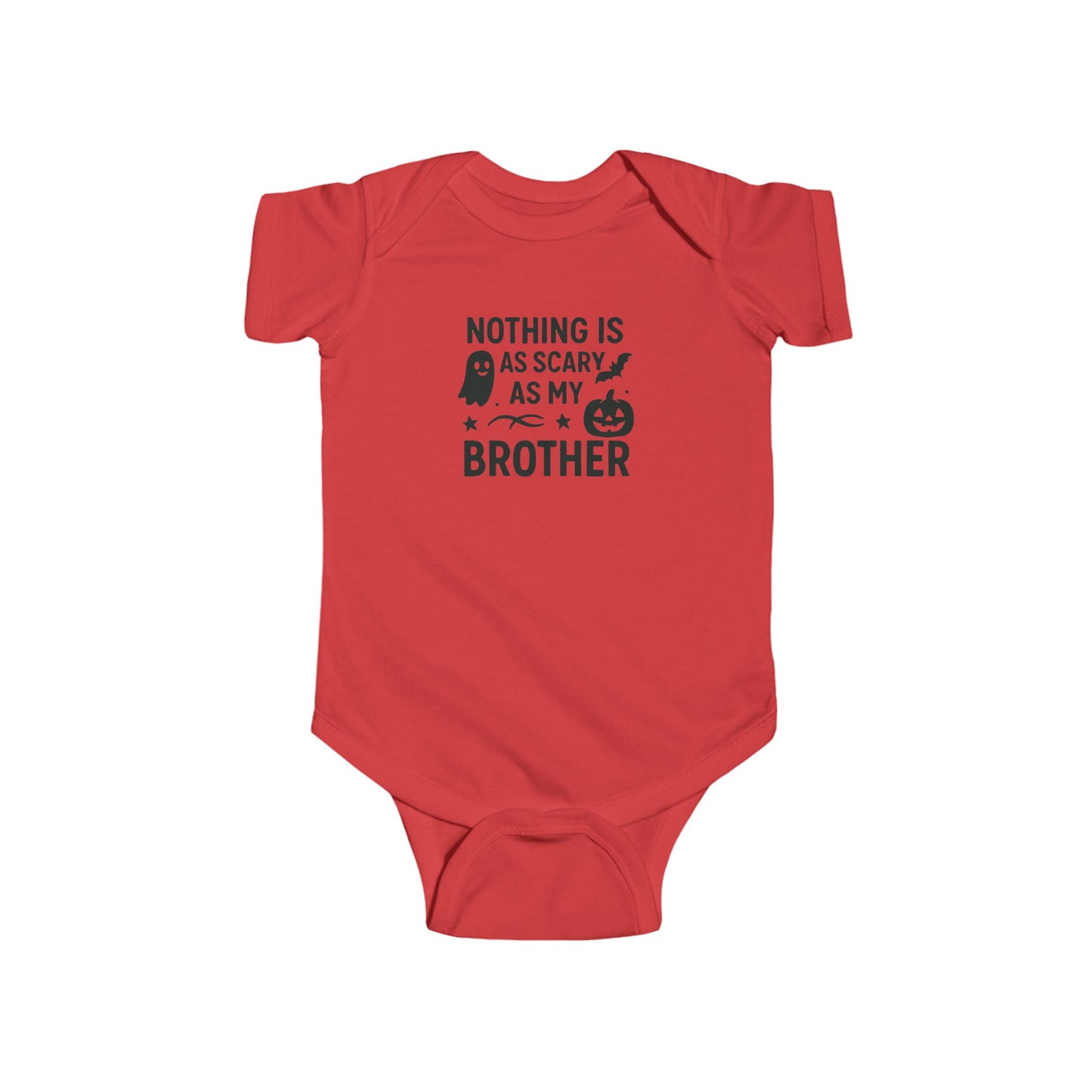 Baby Girl Bodysuit — "Nothing Is As Scary As My Brother" Halloween Baby Costume