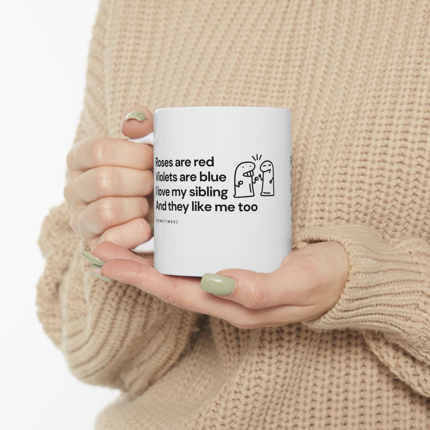 Gender Neutral Sibling Coffee Lover Funny Ceramic Mug — Gift