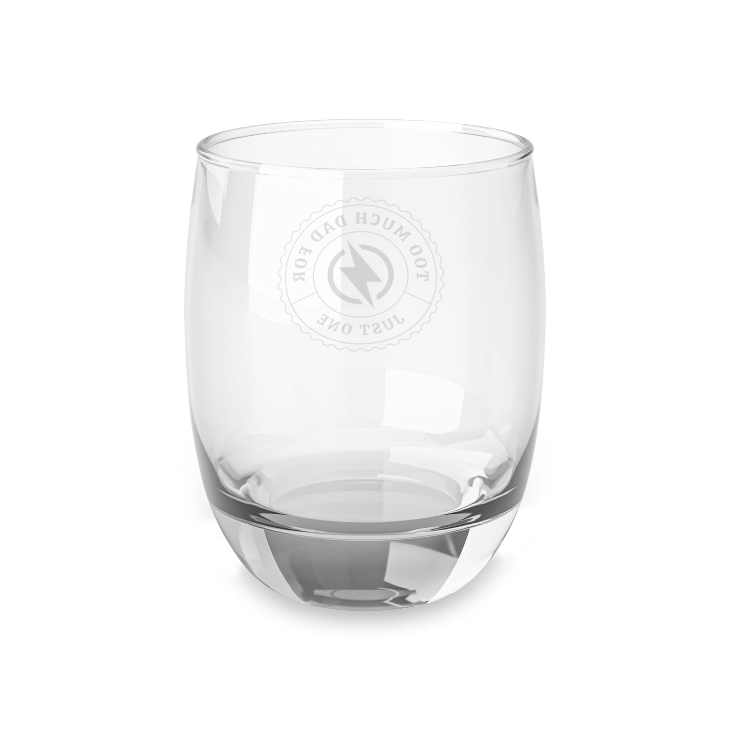 Whiskey Glass - "Too Much Dad for Just One" Engraved Rocks Glass (Father's Day Gift)