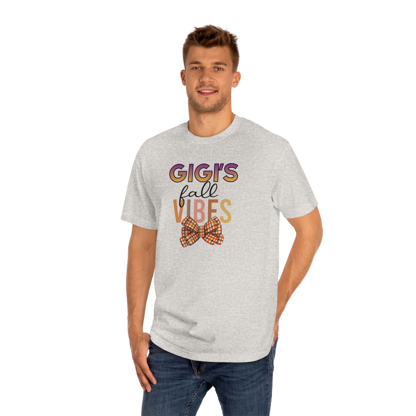 Gigi's Fall Vibes Tee — Plaid Bow Grandma Autumn Shirt
