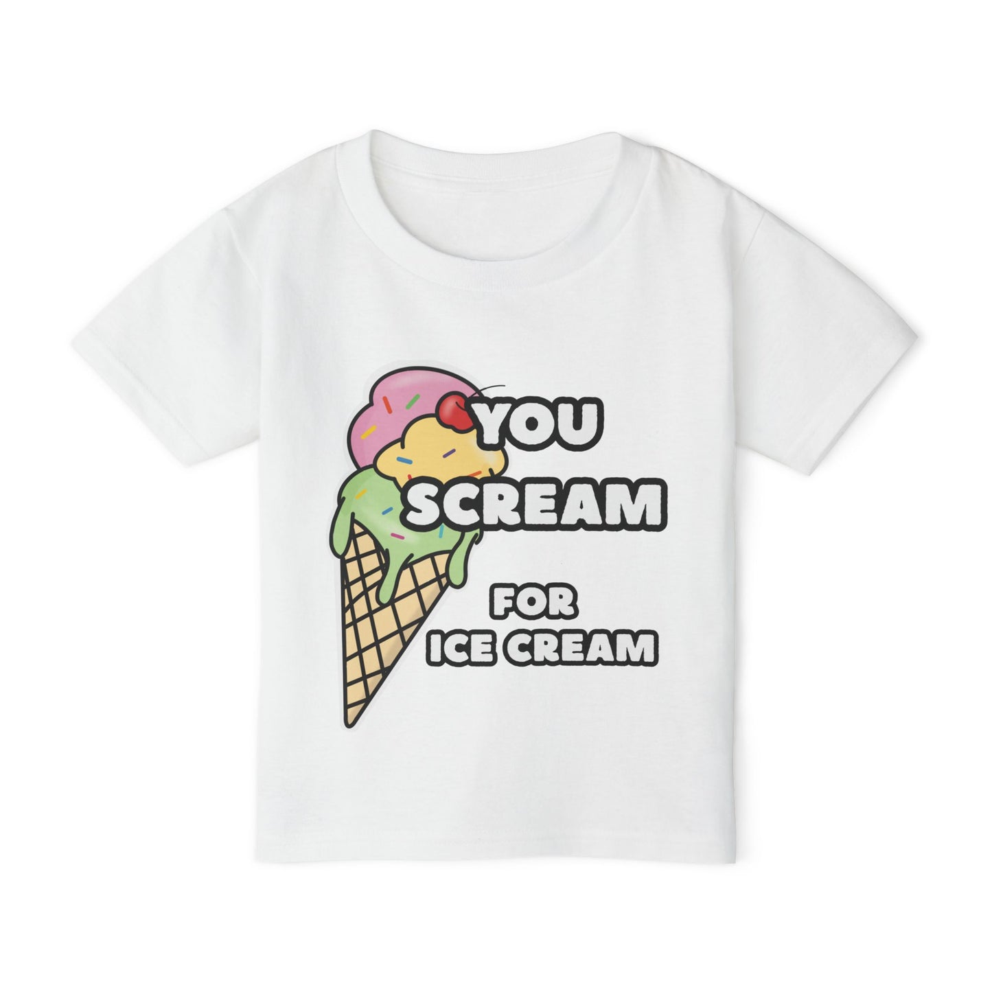 Cute Ice Cream Toddler T-Shirt, Fun Kids Tee, YOU SCREAM FOR ICE CREAM