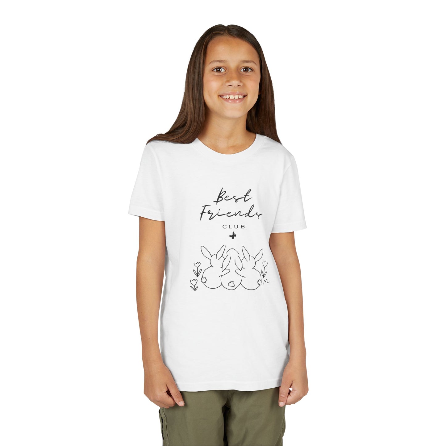 Young Adult Tee - "Best Friends" Bunny Trio Kids Graphic Shirt