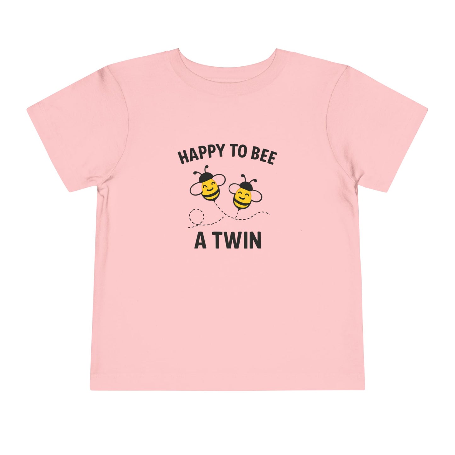 Happy To Bee A Twin Toddler Tee — Cute Bee Twins Shirt for Siblings