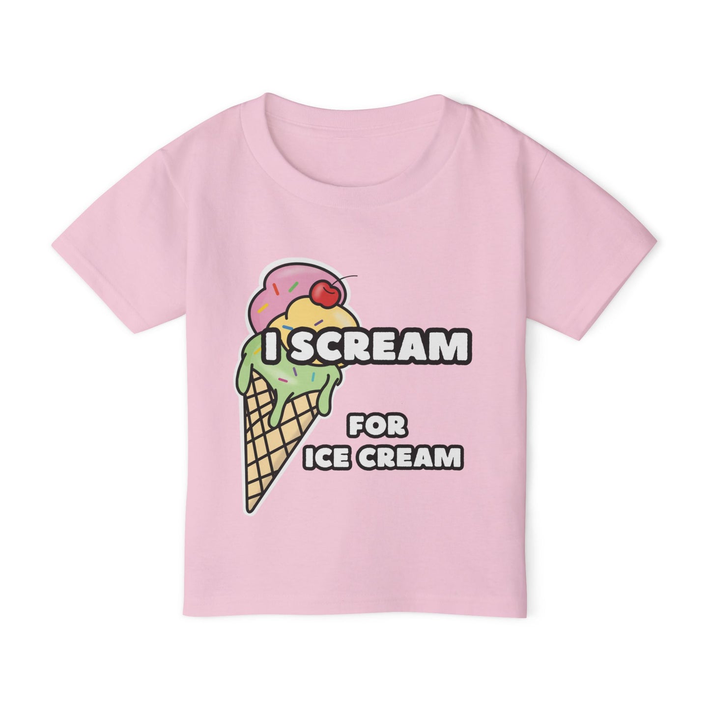Cute Toddler T-Shirt - I Scream for Ice Cream, Summer Tee for Kids, Birthday Gift, Fun Humorous Shirt, Toddler Apparel