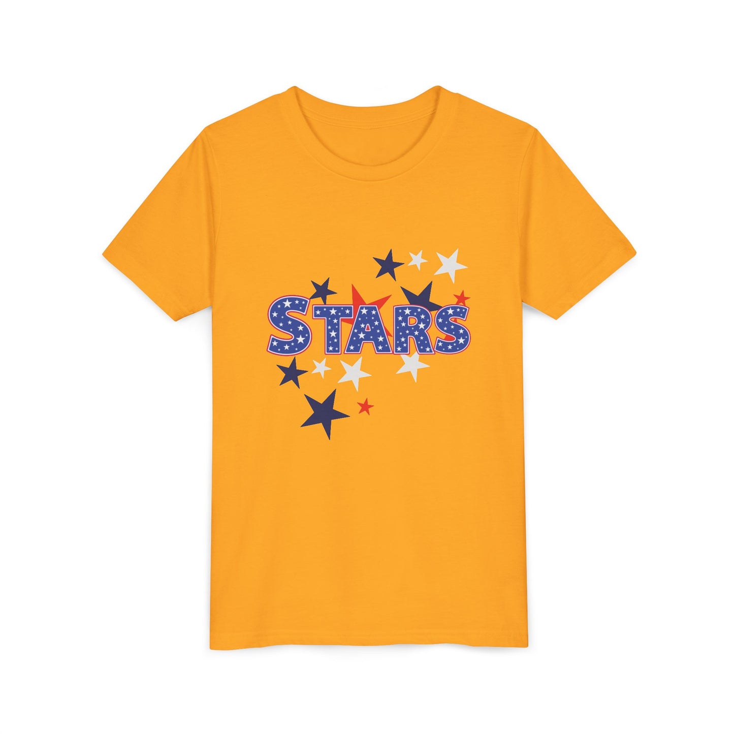4th July -Youth Stars Tee - Patriotic Red White Blue Kids Shirt