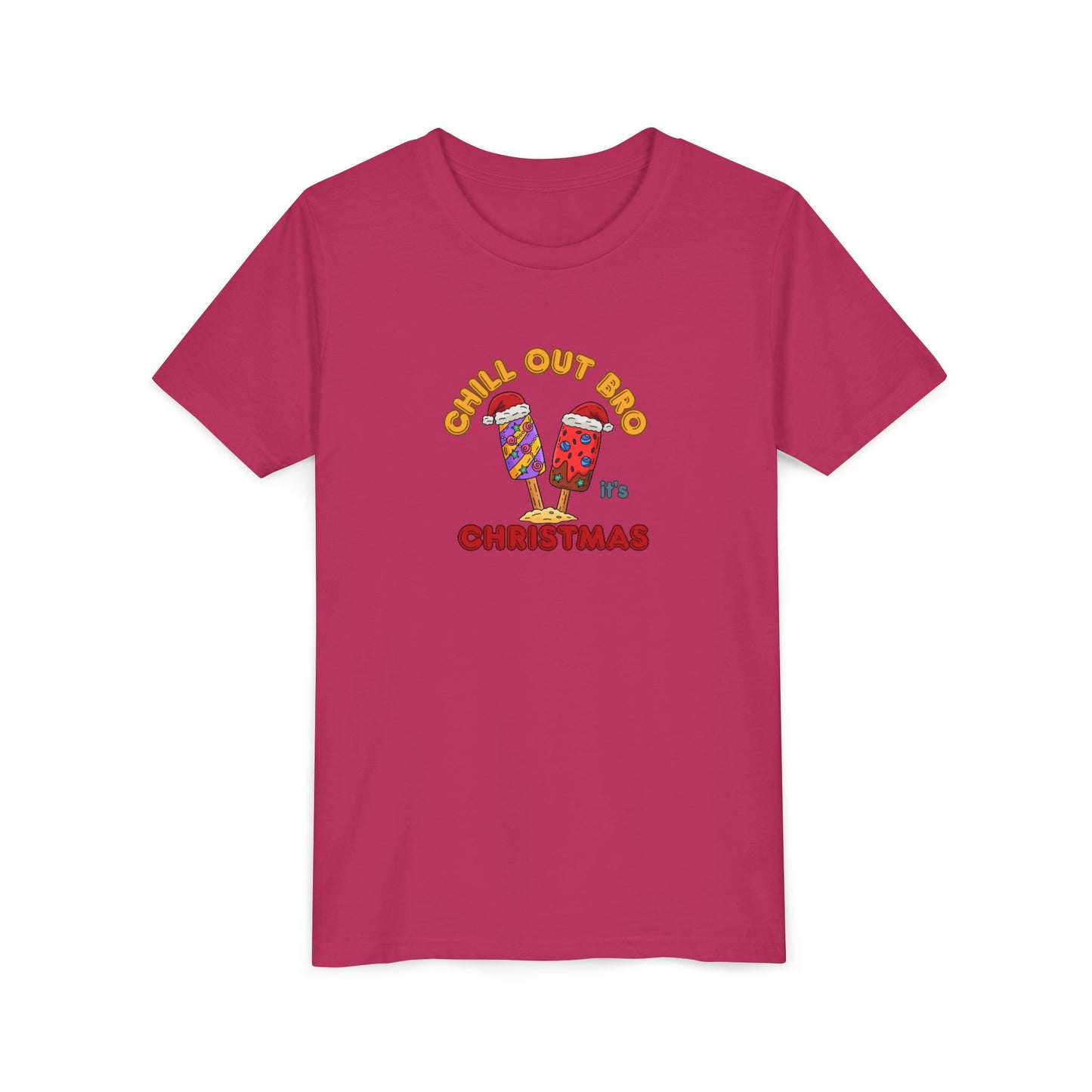 Chill Out Bro, It's Christmas- Young Adult- Popsicle Holiday Shirt