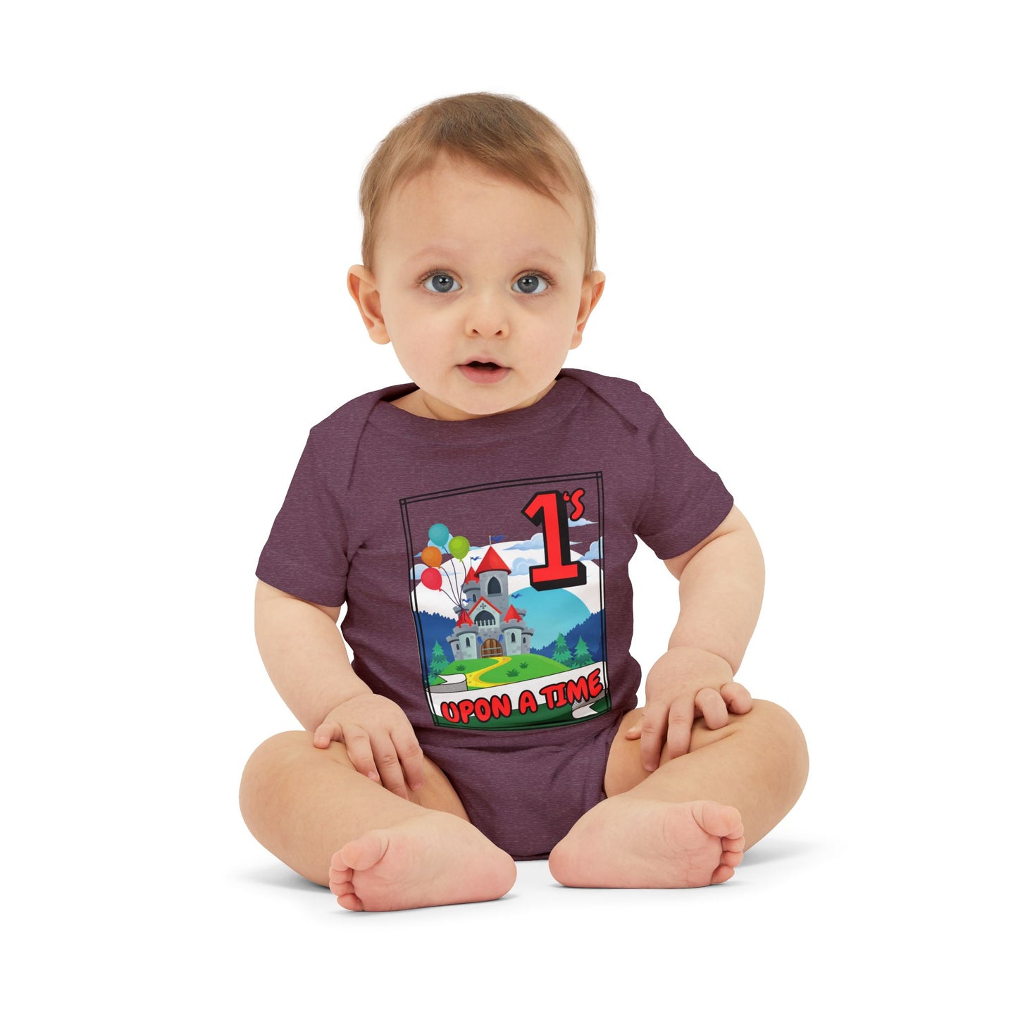 1st Birthday Baby Bodysuit "Once Upon a Time" Adorable Twin/ Triplet Matching Outfits | Infant One Piece | Party Attire