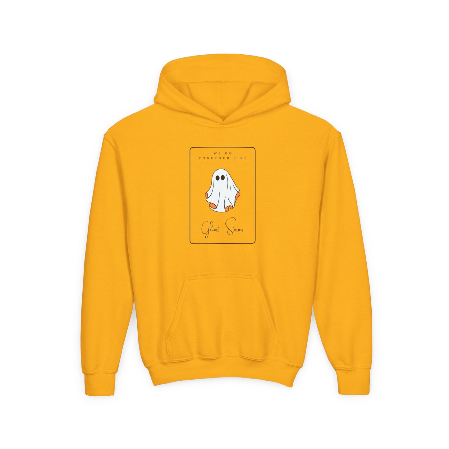 Matching Besties- Youth Hooded Sweatshirt - "We Go Together Like Ghost Stories" ( and matches with two more designs)