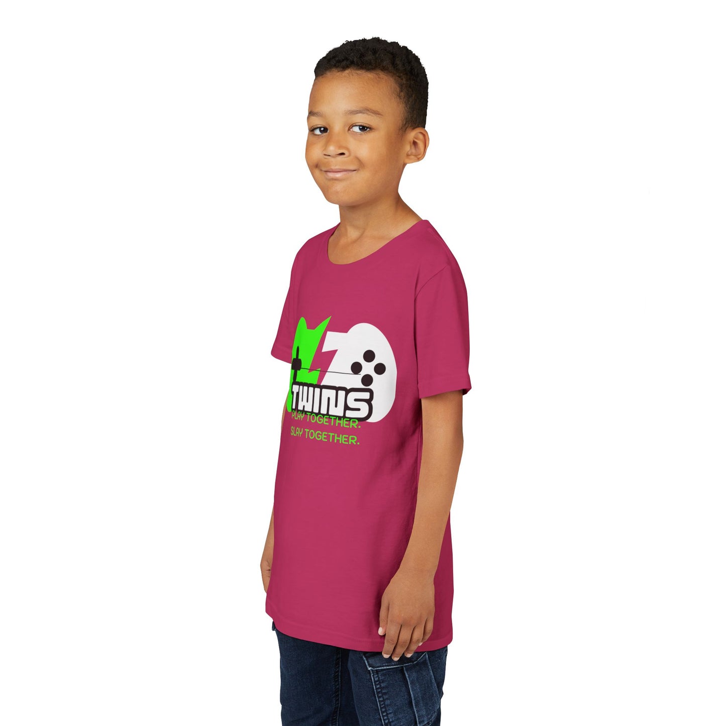 Teen Twins Gaming Tee — "Twins: Play Together, Slay Together"