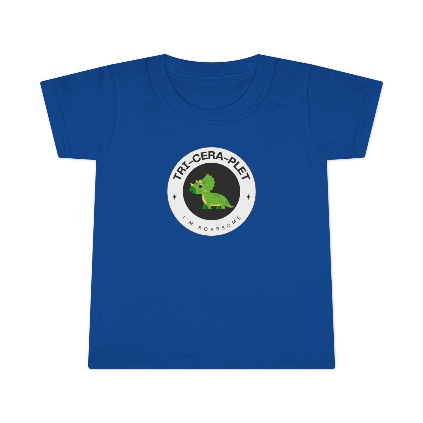 Tri-cera-plet: I'm Roarsome! Triplet Toddler Dinosaur T-shirt – (Ages 2-6 Years)